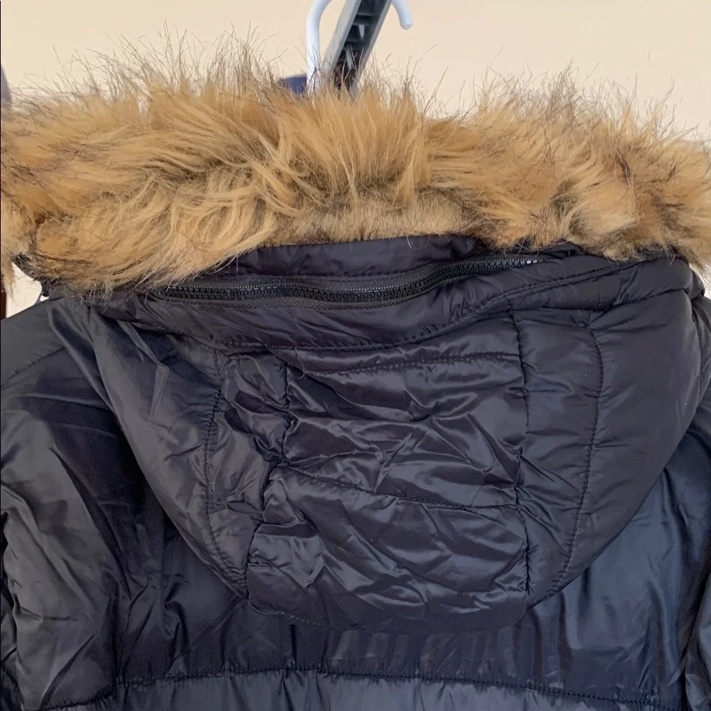 ZeroXposur Black Puffer Jacket with Tan Faux Fur Hood - Picture 6 of 12